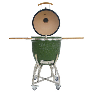Kamado — Barbecue en céramique <span class=keywords><strong>de</strong></span> Patio 18 ", Barbecue <span class=keywords><strong>noir</strong></span> au charbon <span class=keywords><strong>de</strong></span> bois, BBQ d'extérieur, Kamado - Product Image 1