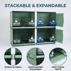 Grande cage d'élevage professionnelle pour <span class=keywords><strong>oiseaux</strong></span> de compagnie, 70*42*42cm, pour canaris et pinsons - Product Image 4