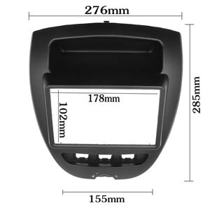 Cornice Doppia per Autoradio <span class=keywords><strong>Toyota</strong></span> <span class=keywords><strong>Aygo</strong></span> Citroen C1 Peugeot 107 2005-2014, Kit Fascia Cruscotto, Pannello Radio DVD, Copertura Stereo Carplay - Product Image 2