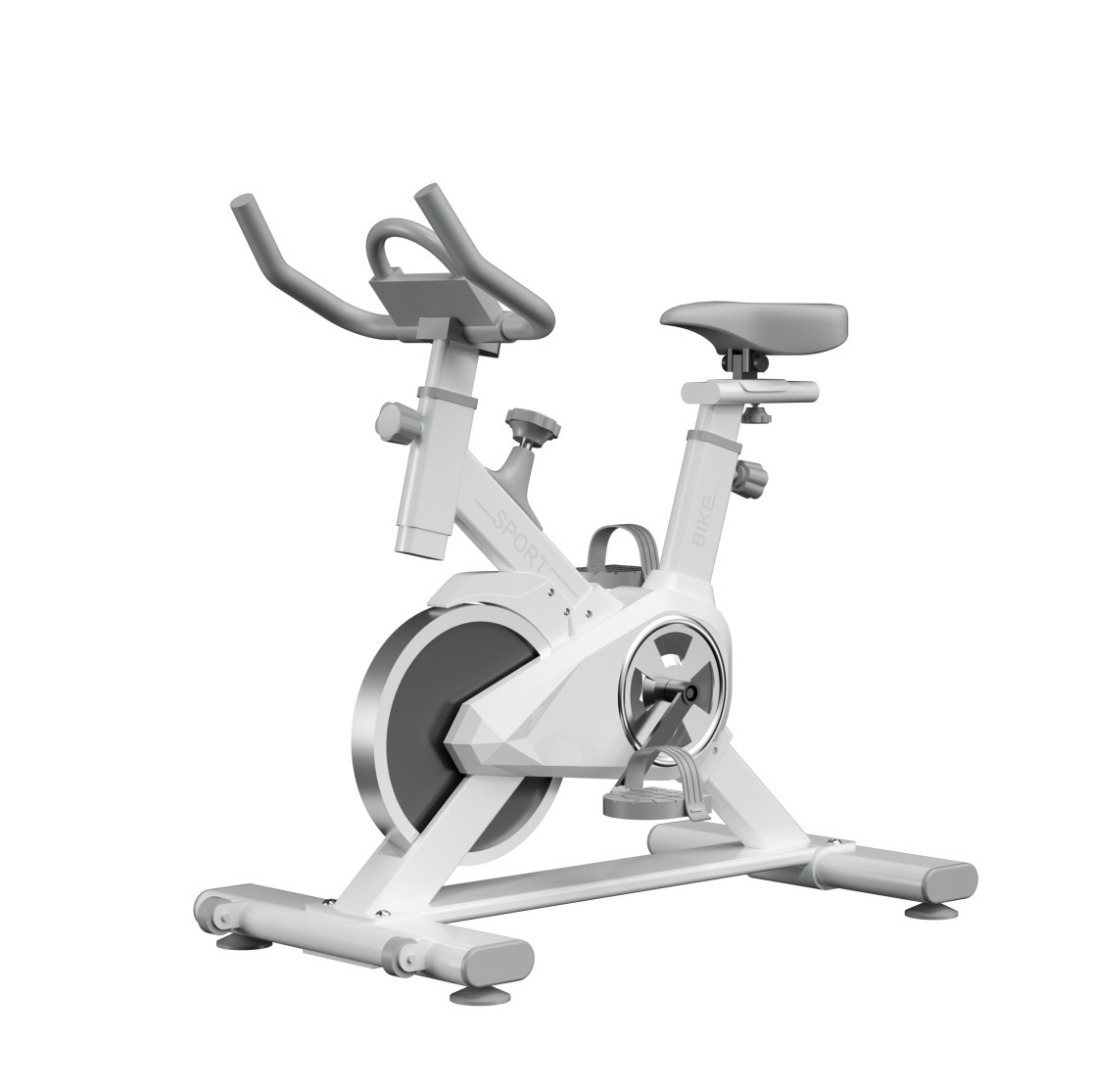 # Adjustable Indoor Spinning Bike – Steel Exercise Bike with LED Heart Rate Monitor for Home Cardio Fitness - View 3
