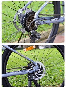 Vélo de montagne à <span class=keywords><strong>cadre</strong></span> rigide en aluminium de 26 pouces, 21 vitesses, frein à disque mécanique, <span class=keywords><strong>VTT</strong></span> avec passage des câbles interne pour les trajets quotidiens - Product Image 6