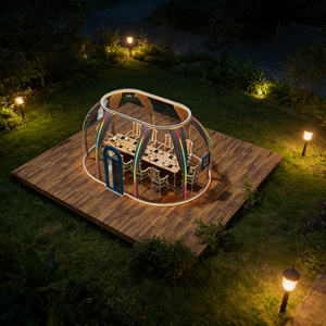Moderna Casa Burbuja Geodésica <span class=keywords><strong>de</strong></span> Plástico Transparente para Acampar al Aire Libre, Hotel, Restaurante, Observación <span class=keywords><strong>de</strong></span> <span class=keywords><strong>Estrellas</strong></span> - Product Image 1