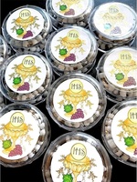 12 Pièces Colliers Chapelets Blancs Parfumés en Alliage avec Croix Catholique Religieuse Unisexe, Cadeaux de Fête pour Première Communion et Mariage, Souvenirs