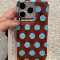 Coque personnalisable DIY tendance pour iPhone 18 17 Pro Max, motif pois contrastant, style coréen, ultra-fine, couverture intégrale