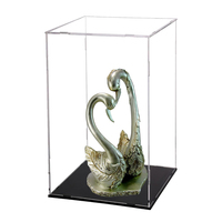 Vitrine transparente personnalisée longue boîte de support en acrylique pour les collections de statues