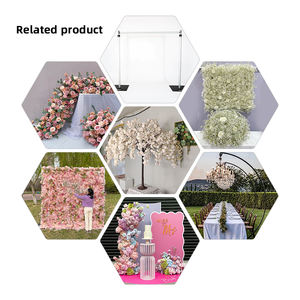 Fine <span class=keywords><strong>fleur</strong></span> d'intérieur <span class=keywords><strong>arbre</strong></span> grappes blanches fleurs et feuilles vertes fleurs tombant pour la décoration <span class=keywords><strong>de</strong></span> mariage - Product Image 5