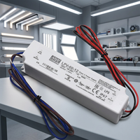 Alimentation à découpage Meanwell LPV-60-12 60W 12V 5A à sortie unique pour luminaires LED, adaptateur secteur LPV-60 1A, compteur manuel