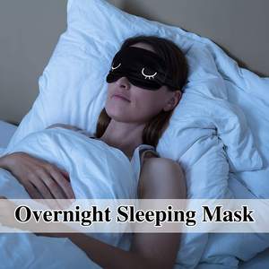 מסכות עיניים לשינה כיסוי מסכת הגנה לעיניים חמודה קלת משקל מתכווננת מסכת צללית סאטן לילה כיסויי צללית לנשים גברים שינה - Product Image 3
