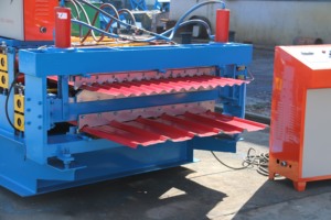 Trung Quốc tấm lợp hai lớp máy nhôm tráng men ngói thép cán <span class=keywords><strong>Roof</strong></span> Bảng điều chỉnh sóng Kim Loại cuộn tạo thành máy - Product Image 5