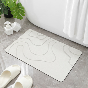 Tapis de bain antidérapant en terre de diatomée <span class=keywords><strong>FIGOO</strong></span> avec support en PVC, sans ventouses, tapis de sécurité pour salle de bain d'hôtel - Product Image 6