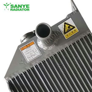 Radiatore <span class=keywords><strong>San</strong></span>--y 75-9 personalizzato con alette a piastre ad angolo retto in alluminio per escavatore usato, caricatore, origine Shandong, 6 mesi di garanzia - Product Image 3