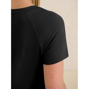 Camiseta FOXA para Mujer, Cuello en V, Manga Corta, Algodón Básico, Transpirable, Estilo Casual de Verano, Primavera 2026 - Product Image 4