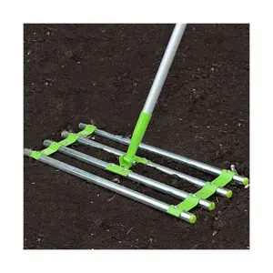 Vertak Soil Top Dressing Long Handle Aluminum Lawn Leveling Rake Sand Spreader