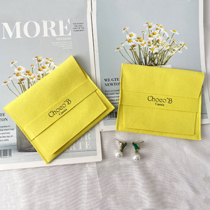Pochette d'emballage pour bijoux en microfibre suédée avec logo personnalisé, pour boucles d'oreilles, bracelets, colliers, sac de présentation de bijoux - Product Image 5