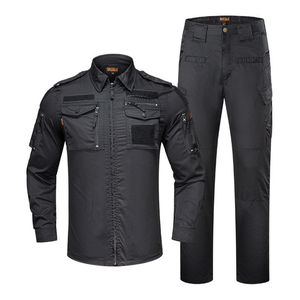 DF728 805 Traje de trabajo de camuflaje, traje táctico, ropa de trabajo, conjunto de uniforme de camuflaje para hombre, camisa de manga larga y pantalones cargo - Product Image 1