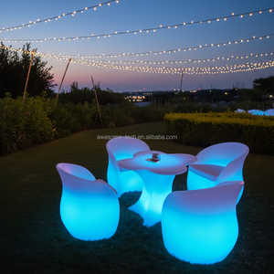 Superbe Fauteuil Canapé LED Moderne RGB 16 Couleurs en Plastique pour Extérieur, <span class=keywords><strong>Salon</strong></span> et Mobilier Hôtelier - Product Image 2