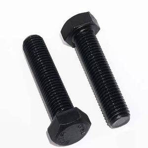 Écrous et boulons hexagonaux DIN931/933 en acier au carbone oxydé noir, boulons à tête hexagonale haute résistance M6-M36 - Product Image 5