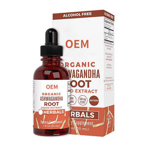 Suplemen <span class=keywords><strong>Herbal</strong></span> Vegan Label Pribadi untuk Dewasa, Pereda Stres dan Tidur Nyenyak, Dukungan Organik untuk Suasana Hati, Tetes Cair Ashwagandha - Product Image 1