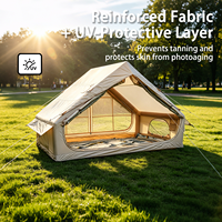 Cabane gonflable en coton imperméable pour le camping, tente d'ombre pour les aventures en plein air, tente de camping gonflable pour l'hiver