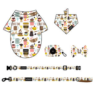 סובלימציה פוליאסטר יוקרה כלב בגדים רחיץ כלב חולצות ביותר פופולרי קקי תיק קשת עניבת ונדנה - Product Image 4
