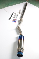 Sistema de Escape Azul Titanio Quemado para Mitsubishi Lancer Evo X Evo10 4B11T
