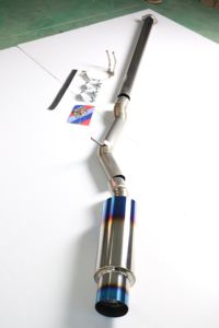 Titanium Blauw Verbrand Uitlaatsysteem Voor Mitsubishi Lancer Evo X Evo10 4b 11T - Product Image 2