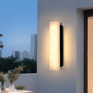 Lampe murale extérieure moderne simple AB, IP65, étanche, en acier inoxydable, bande de <span class=keywords><strong>marbre</strong></span> longue, carrée, jardin, balcon, aluminium, fer - Product Image 3