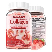 Gummies de collagène hydrolysé OEM multi-collagène TYPE I, II, III, V & X pour éclaircir la peau avec biotine et multivitamines