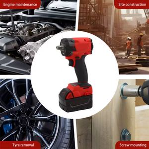 Llave de Impacto Inalámbrica de 1/2 Pulgada, 3 Velocidades, Alto Torque, Herramienta Eléctrica <span class=keywords><strong>para</strong></span> Desmontar Neumáticos, Pernos Oxidados, Equipo Pesado, 18V - Product Image 3