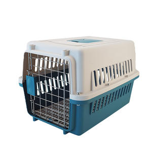 Joymay Pet Cat Carrier Cage en plastique adaptée aux avions avec porte en métal amovible Panneau de barrière urinaire en maille EVA PU - Product Image 4