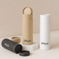 Shaker en papier de qualité alimentaire avec logo personnalisé Shaker en carton doublé d'aluminium Tube en papier kraft emballage de sel d'épices pour poudre