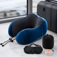 Kit de voyage ergonomique en forme de U avec masque pour les yeux et pochette, collection de produits de confort pour les importateurs et les acheteurs au détail