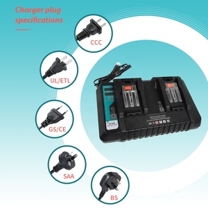 Sistema de Refrigeración Súper Rápido de Doble Puerto 9A*2, Reemplazo para <span class=keywords><strong>Cargador</strong></span> de Batería <span class=keywords><strong>Makita</strong></span> de 14.4v 18v, Kit Combinado de Herramientas DC18RD DC18RC - Product Image 4