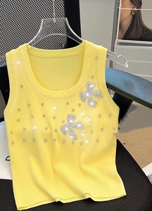 Viviblook Z722ST06 Women Casual Suit <b>Knitted</b> Sleeveless Tank Top Lace Mini Skirts Cake Skirt Two Piece <b>Set</b> for Ladies - Product Image 3