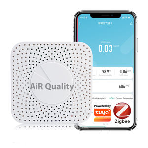 ZB-AIR-1 Tuya Zigbee Smart Air Butler เครื่องตรวจวัดคุณภาพอากาศ CO2 VOC PM2.5 เครื่องตรวจจับอัตโนมัติ เซ็นเซอร์วัดอุณหภูมิและความชื้นในบ้าน - Product Image 1