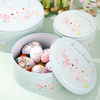Ensemble de 3 boîtes en métal Lapin de Pâques RTS |   Conteneur de rangement en métal thermolaqué au design coloré pour chewing-gum, lait, pain |