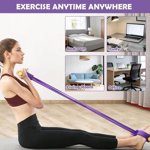Bande de Résistance Multifonctionnelle à Pédale avec Poignée, 8 Tubes Souples et Durables, Élastiques d'Entraînement Épaissis pour Femme et Homme, Abdomen et Corps - Product Image 5