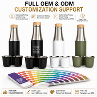 Ensemble de thermos à café 550 ml 100 % manuel avec tasses, service tout-en-un, boîte cadeau, direct usine