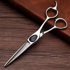 Ciseaux de coiffure professionnels personnalisables, 6 pouces, ciseaux plats, acier inoxydable 440C, pour droitiers, usage beauté - Product Image 3