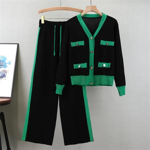 Completo da Donna Elegante e alla Moda <span class=keywords><strong>in</strong></span> <span class=keywords><strong>Maglia</strong></span> a Maniche Lunghe con Maglione e Pantaloni, Set Due Pezzi, Abbigliamento Femminile - Product Image 6