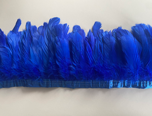 Cinta de tela de costura azul hecha a mano de 15-20cm, adorno de flecos de plumas de <span class=keywords><strong>ganso</strong></span> para manualidades, ropa, vestido, disfraz, zapato, accesorio de fiesta - Product Image 3