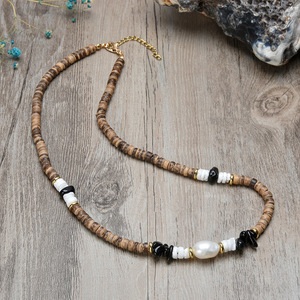 Collar <span class=keywords><strong>de</strong></span> Gargantilla con cuentas <span class=keywords><strong>de</strong></span> Maasai pequeño Natural bohemio tradicional colorido africano hecho a mano Acero inoxidable <span class=keywords><strong>perla</strong></span> <span class=keywords><strong>bodas</strong></span> <span class=keywords><strong>regalos</strong></span> - Product Image 2