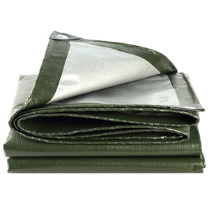 5121 Tarpaulin Dark Green Silver 2x2m Thickened Waterproof Outdoor Sun Protection Cover - Product Image 1