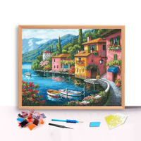Peinture Diamant 5D Personnalisée Paysage Château Classique Peinte à la Main DIY pour Adultes Décoration Maison