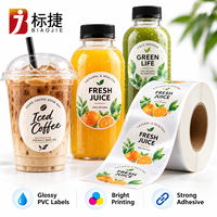 Étiquettes autocollantes transparentes en PVC pour bouteilles et emballages alimentaires et de boissons personnalisées, résistantes à l'eau