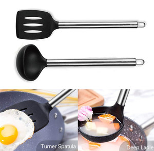 Alimentos grado silicona ecológico cocina herramientas 8 Pcs antiadherente utensilios de cocina conjunto - Product Image 3