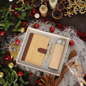 Bamboo <b>Notebook</b> Gift Box <b>Set</b>, Used for Holiday Gift Giving, Customizable logo - Product Image 1