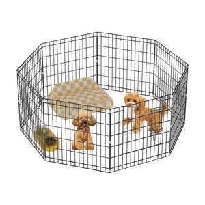 Clôture pliable pour chien en fer, enclos rectangulaire pour chiens, chats, lapins, petits animaux, utilisation en extérieur et en intérieur, installation facile - Product Image 3