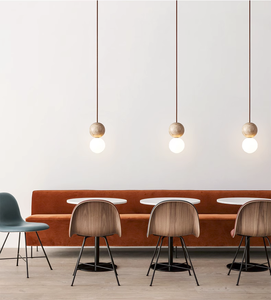 超薄黄色石灰华螺旋吊灯 - Product Image 3