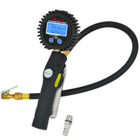 Manomètre de pression des pneus U-NAI UN-9703D 0-255 PSI 0-10 BAR, arrêt automatique en 30 secondes, portable, léger, numérique LCD, en cuivre